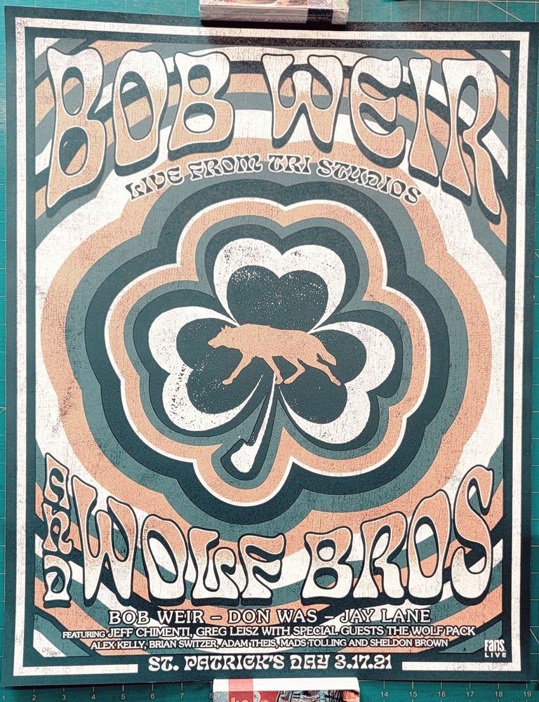Item #195834 Bob Weir and Wolf Brothers - 2021 - Concert Poster - Tri Studios, Mar 17, 2021