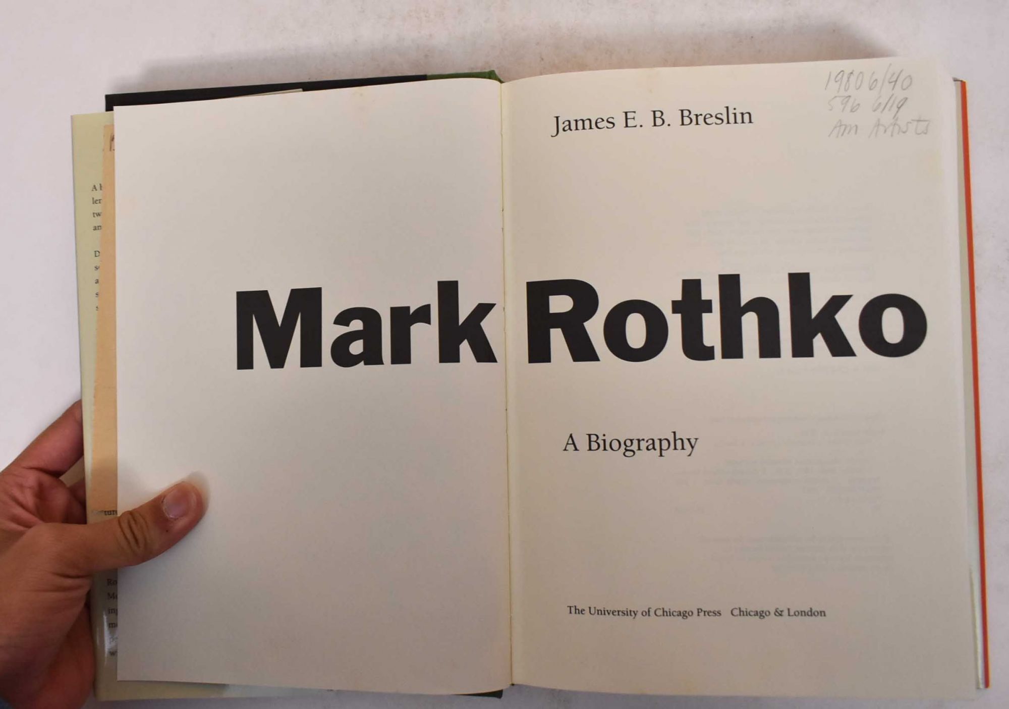 Mark Rothko: A Biography | James E. B Breslin
