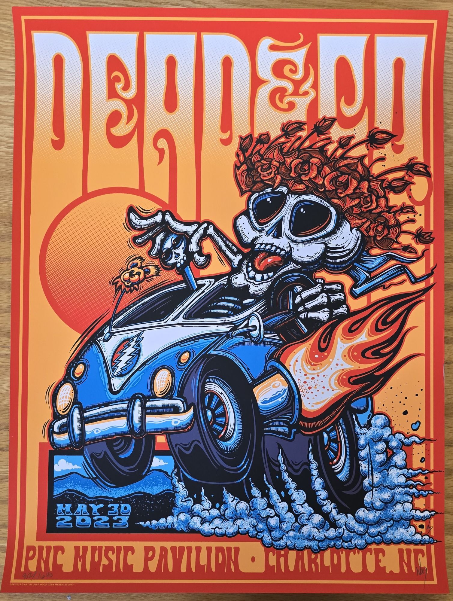 Dead & Company Poster Charlotte PNC Pavilion 5/30 2023