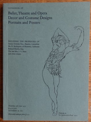 Item #23263 Catalogue of Ballet, Theatre and Opera Decor and Costume Designs, Portraits and Posters