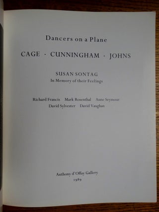 Dancers on a Plane: Cage - Cunningham - Johns