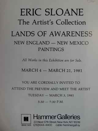 Eric Sloane, The Artist's Collection: Lands of Awareness - New England, New Mexico Paintings