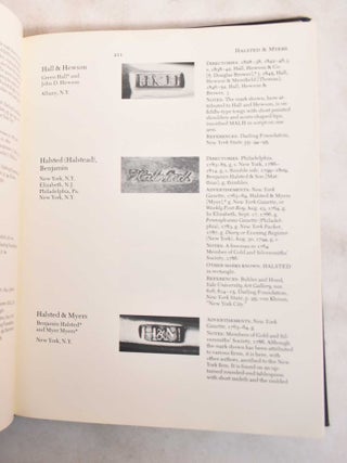 Marks of American Silversmiths in the Ineson-Bissell Collection