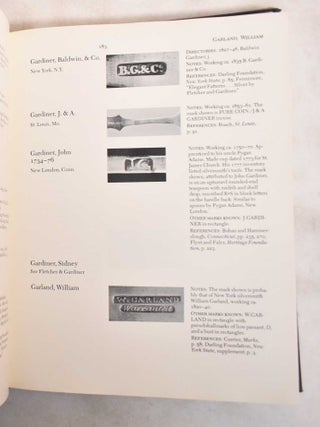 Marks of American Silversmiths in the Ineson-Bissell Collection