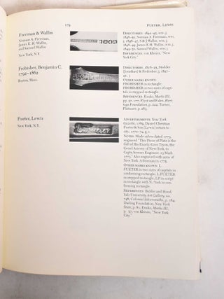 Marks of American Silversmiths in the Ineson-Bissell Collection