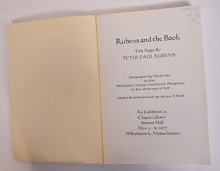 Rubens and the Book: Title Pages by Peter Paul Rubens