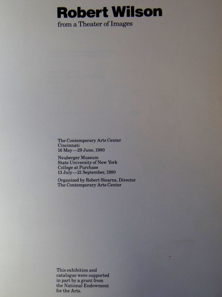 Robert Wilson: From a Theater of Images | John Rockwell, Robert