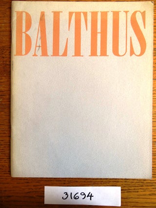 Item #31694 Balthus: "La chambre turque" "les trois soeurs", Drawings and Water Colours, 1933 -...