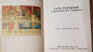 Jane Peterson: A Retrospective Exhibition
