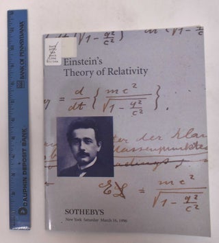 Item #34092 Einstein's Theory of Relativity. Sotheby's