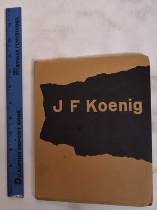 Item #4291 John Franklin Koenig and The Lyricism of Vast Space. Pierre Restany