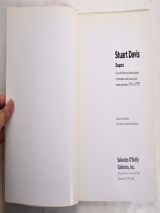 Item #6125 Stuart Davis: Scapes. An Exhibition of landscapes, cityscapes and seascapes made...