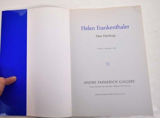 Helen Frankenthaler: New Paintings